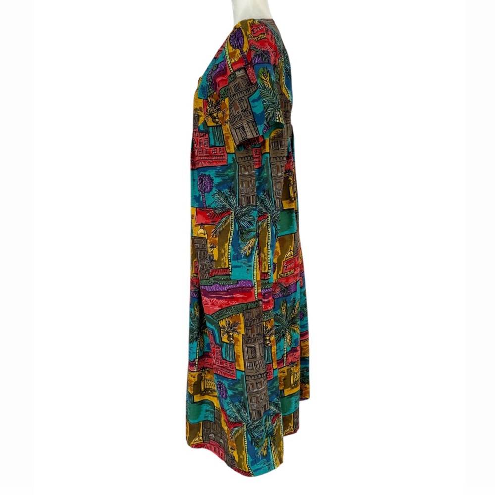 Fundamentals Colorful Housedress Lounge Dress Muu… - image 6